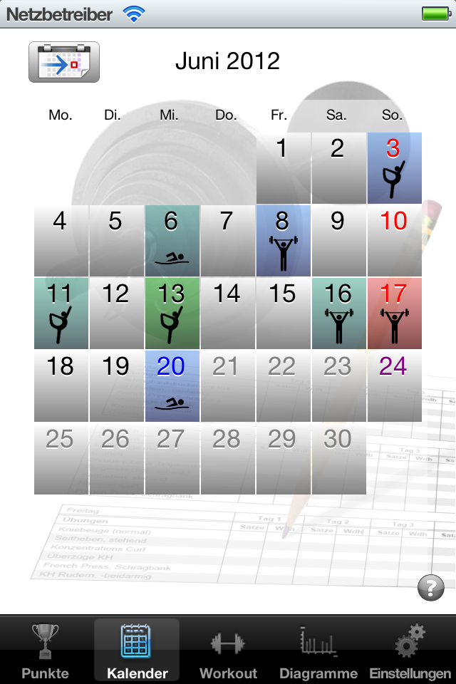Kalender Tab